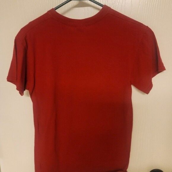 ~ mens red and white State of Indiana outline love it or leave it shirt - Picture 2 of 3